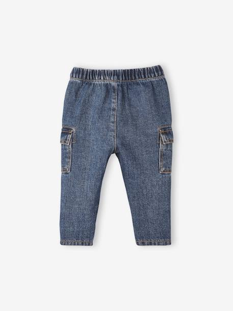 Vaqueros con bolsillos en un lado, para bebé denim natural 