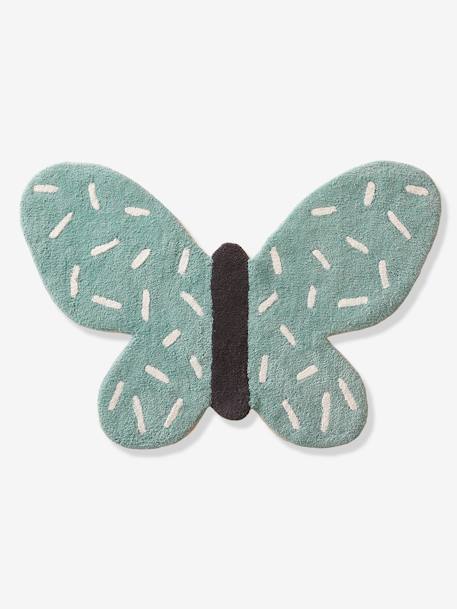 Alfombra de baño de felpa Mariposa BLANCO CLARO LISO CON MOTIVOS 