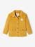 Chaqueta estilo worker de pana con emblema de flor irisada, para niña AMARILLO MEDIO LISO CON MOTIVO 