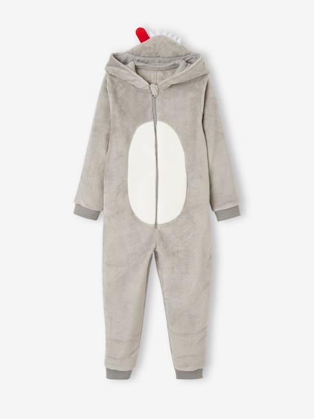 Mono Pijama Lobo, para niño GRIS CLARO LISO CON MOTIVOS 