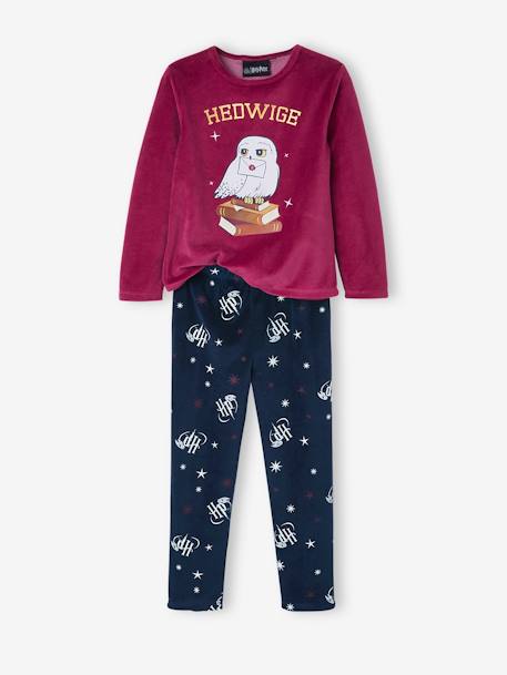 Pijama de terciopelo Harry Potter® AZUL OSCURO LISO CON MOTIVOS 