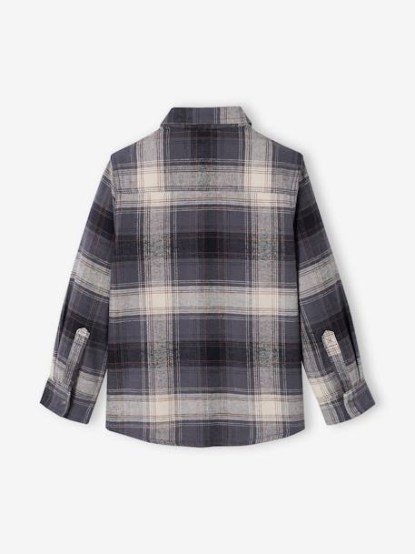 Camisa a cuadros, para niño AZUL OSCURO A CUADROS+MARRON OSCURO A CUADROS+VERDE MEDIO A CUADROS 