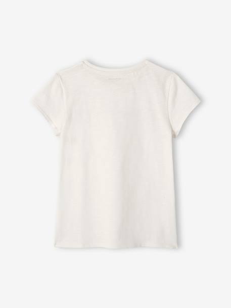 Camiseta deportiva a rayas irisadas, para niña BLANCO CLARO LISO CON MOTIVOS+gris jaspeado+rosa maquillaje 