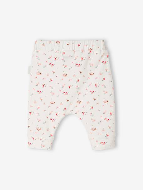 Pantalón de punto ligero para bebé recién nacido BLANCO CLARO LISO 2+ROSA MEDIO LISO 