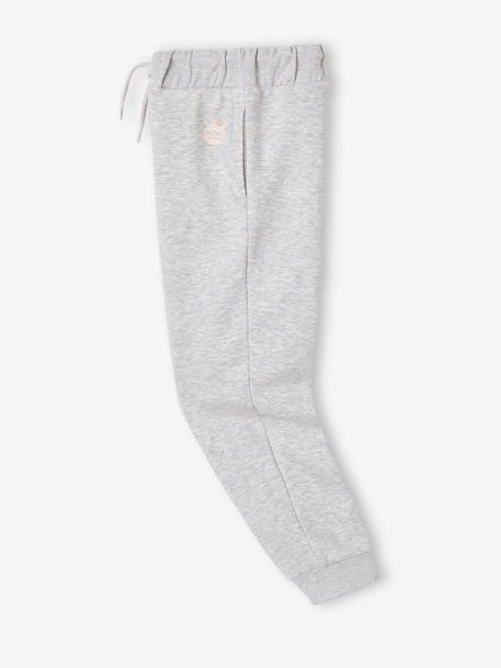 Pantalón jogging de felpa, para niña AZUL MEDIO LISO CON MOTIVOS+GRIS CLARO JASPEADO+ROSA CLARO LISO CON MOTIVOS 