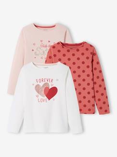 Lotes y packs-Niña-Pack de 3 camisetas de manga larga, para niña