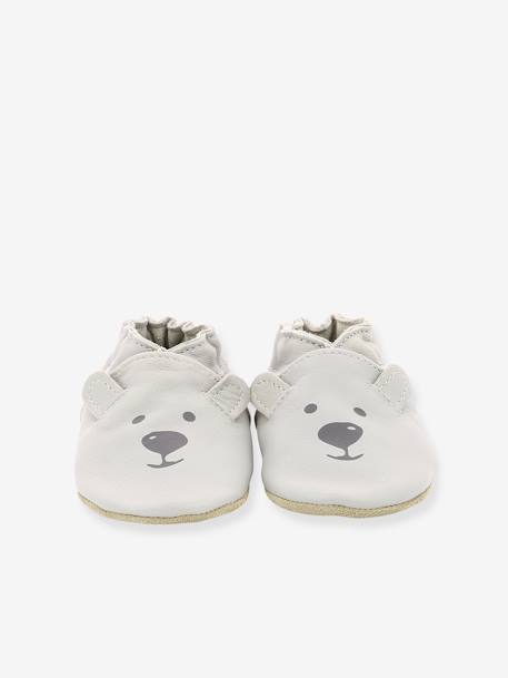 Zapatillas patucos Soft Soles Sweety Bear ROBEEZ© GRIS CLARO LISO CON MOTIVOS 