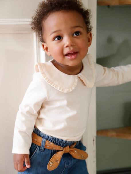 Albornoz estilo blusa personalizable de algodón reciclado para bebé beige -  Vertbaudet
