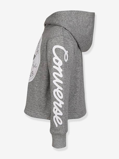 Sudadera con capucha Chuck Patch Cropped Hoodie CONVERSE gris+rosa 