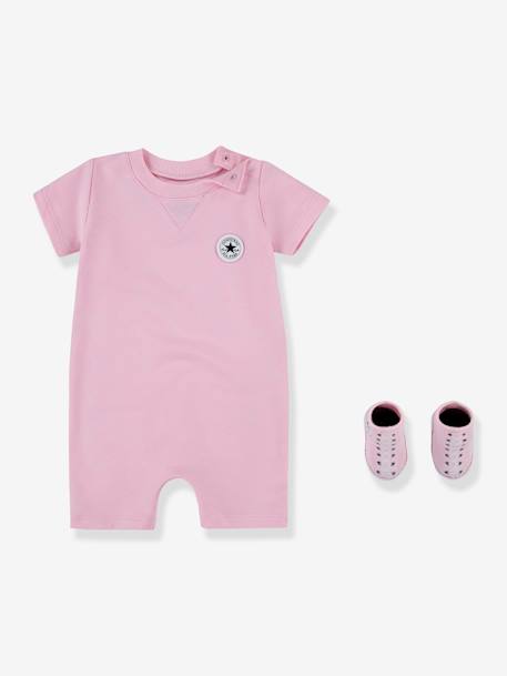 Conjunto de 2 prendas con mono corto + calcetines Lil Chuck CONVERSE gris+rosa 