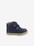 Botines para bebé niño Tackeasy KICKERS® AZUL OSCURO LISO+burdeos+caqui 