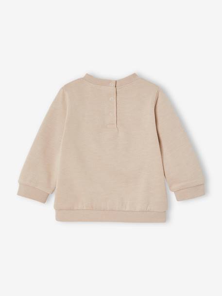 Sudadera fantasía bebé niño BEIGE MEDIO JASPEADO+verde 