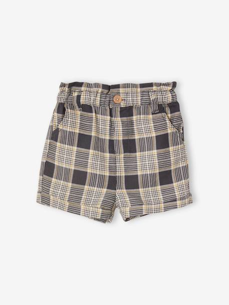 Bebé-Shorts-Short a cuadros para bebé niña