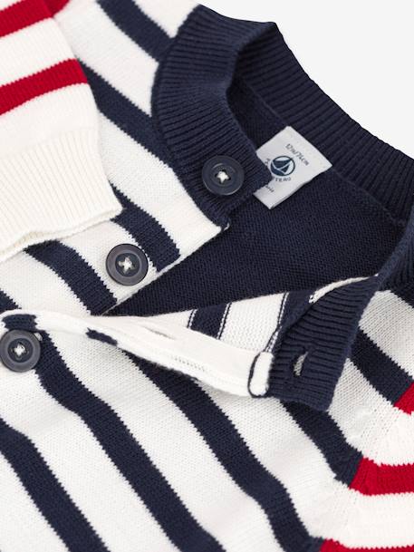 Cárdigan de punto tricot de algodón para bebé PETIT BATEAU crudo 