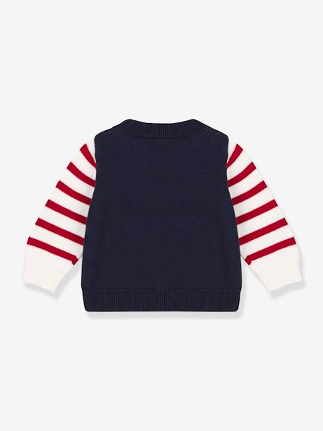 Cárdigan de punto tricot de algodón para bebé PETIT BATEAU crudo 