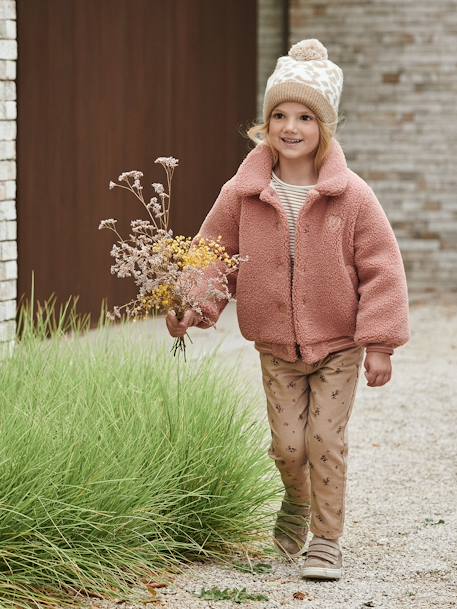 Pantalón estilo 'paperbag' estampado de flores, niña AZUL CLARO ESTAMPADO+MARRON CLARO LISO 