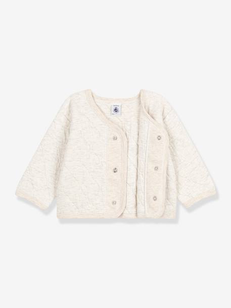 Cárdigan para bebé de tejido túbico acolchado - PETIT BATEAU beige jaspeado 