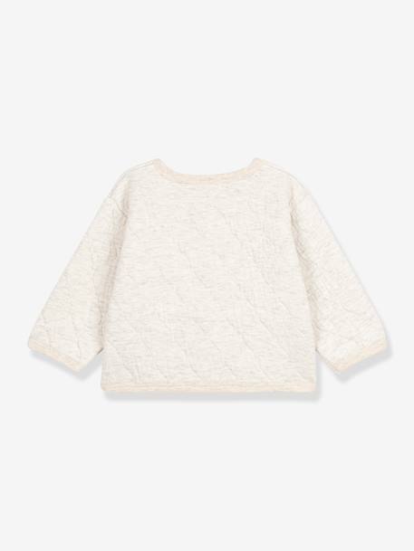 Cárdigan para bebé de tejido túbico acolchado - PETIT BATEAU beige jaspeado 