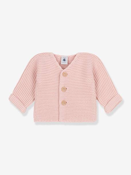 Cárdigan de punto mullido de algodón bio para bebé PETIT BATEAU rosa 