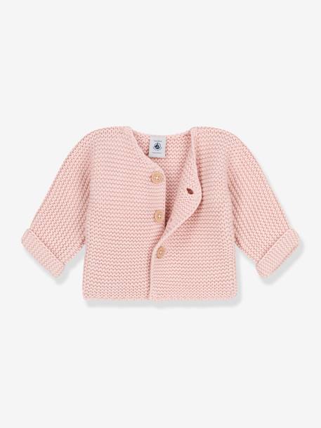 Cárdigan de punto mullido de algodón bio para bebé PETIT BATEAU rosa 