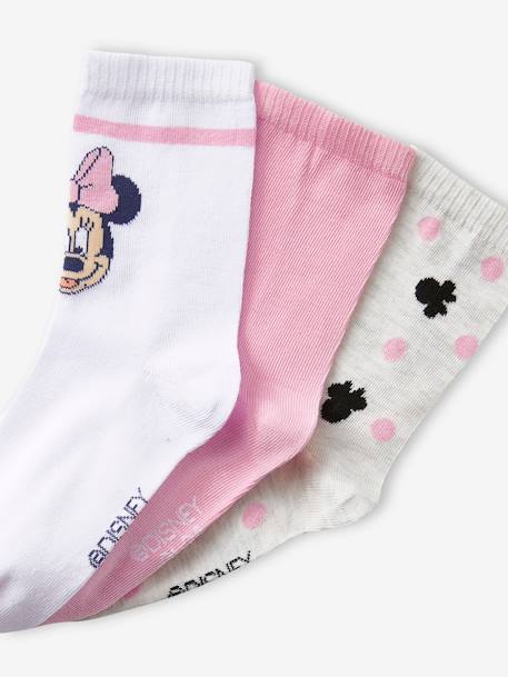 Pack de 3 pares de calcetines Disney® Minnie ROSA MEDIO LISO 