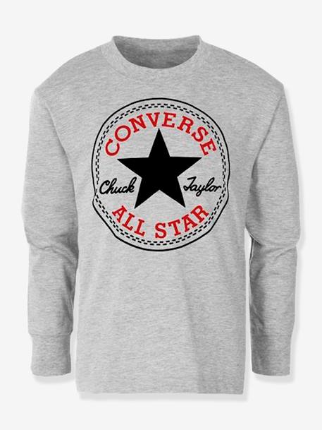 Camiseta infantil de manga larga Core Chuck Patch de CONVERSE gris 