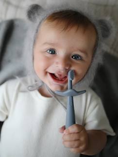 Puericultura-Cepillo de dientes de aprendizaje MUSHIE de silicona