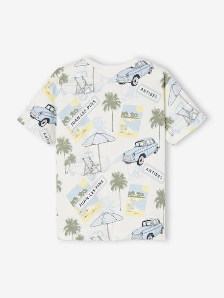 Camiseta para niño «Juan-les-pins» blanco estampado 