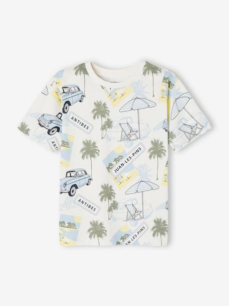 Camiseta para niño «Juan-les-pins» blanco estampado 