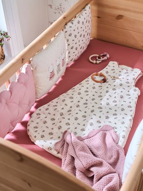 Protector de cama/protector de parque modular Desván BEIGE CLARO LISO CON MOTIVOS 