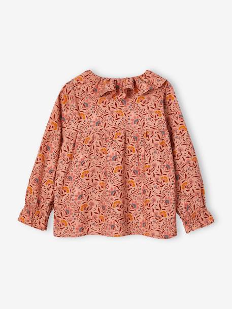 Blusa con estampado de flores para niña crudo+rosa+rosado+verde agua+verde pino 