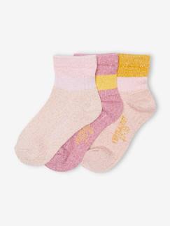 Pack de 5 pares de calcetines medianos Tutti Frutti para niña - rosado