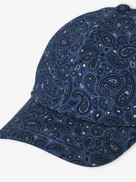 Gorra estampado estilo bandana para niño azul marino 