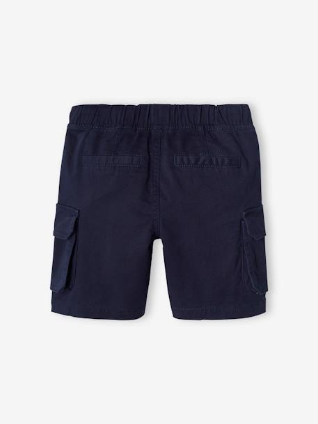 Short estilo cargo fácil de vestir para niño azul marino+beige+caqui 