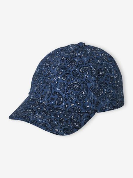 Gorra estampado estilo bandana para niño azul marino 