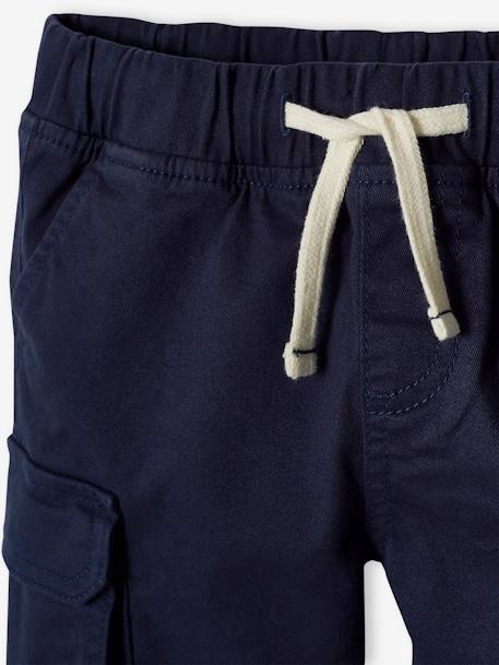 Short estilo cargo fácil de vestir para niño azul marino+beige+caqui 