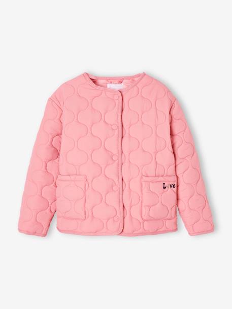 Chaqueta acolchada para niña rosado 