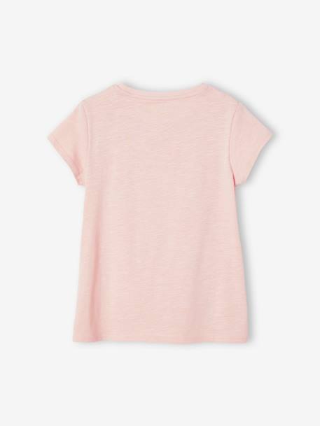 Camiseta deportiva a rayas irisadas, para niña BLANCO CLARO LISO CON MOTIVOS+gris jaspeado+lila+rosa maquillaje 