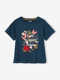 Niña-Camisetas-Camiseta con motivo con flecos y detalles irisados para niña