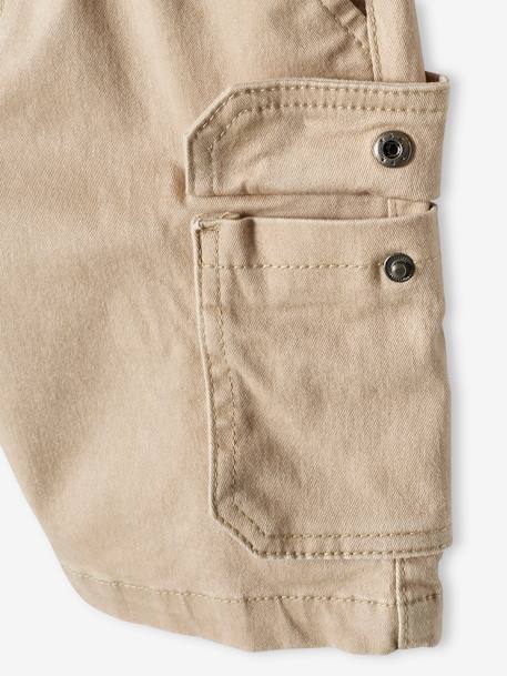 Short estilo cargo fácil de vestir para niño azul marino+beige+caqui 