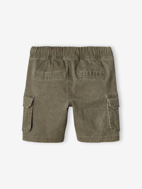 Short estilo cargo fácil de vestir para niño azul marino+beige+caqui 