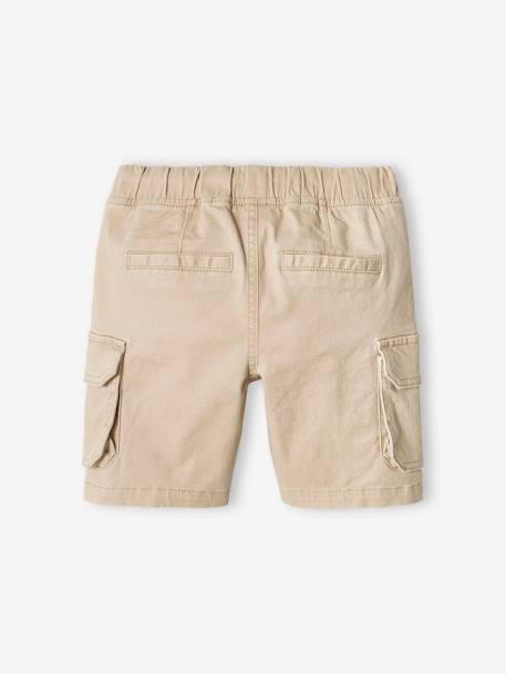 Short estilo cargo fácil de vestir para niño azul marino+beige+caqui 