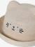 Sombrero con forma de gato para bebé niña beige arena 