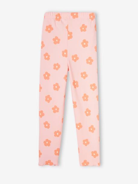 Leggings de punto de canalé, para niña rosa rosa pálido+verde grisáceo 