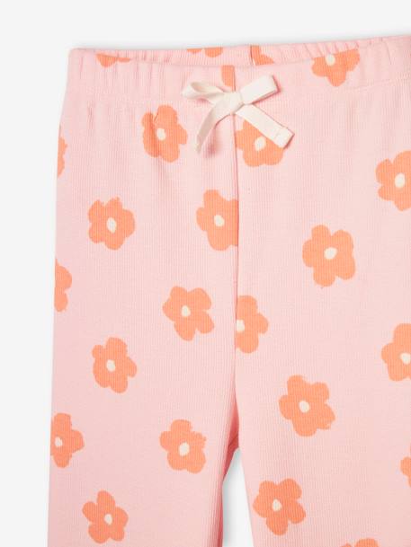 Leggings de punto de canalé, para niña rosa rosa pálido+verde grisáceo 