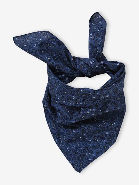 Fular personalizable, con espíritu de bandana para niño azul marino 