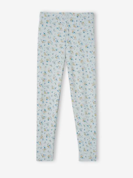 Leggings estampados para niña azul claro+crudo+nude+verde grisáceo 