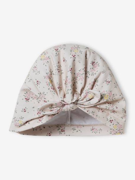 Gorro estilo turbante de punto estampado para bebé niña