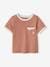 Camiseta de algodón mezclado y manga corta «Salamandras» para bebé nuez de pacana 