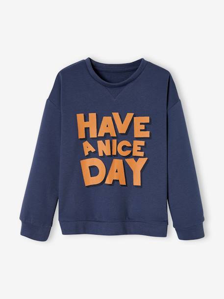 Sudadera con mensaje 'Have a nice day' para niño azul pizarra 